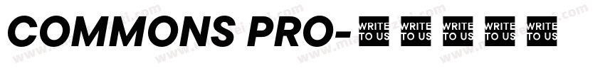 COMMONS PRO字体转换